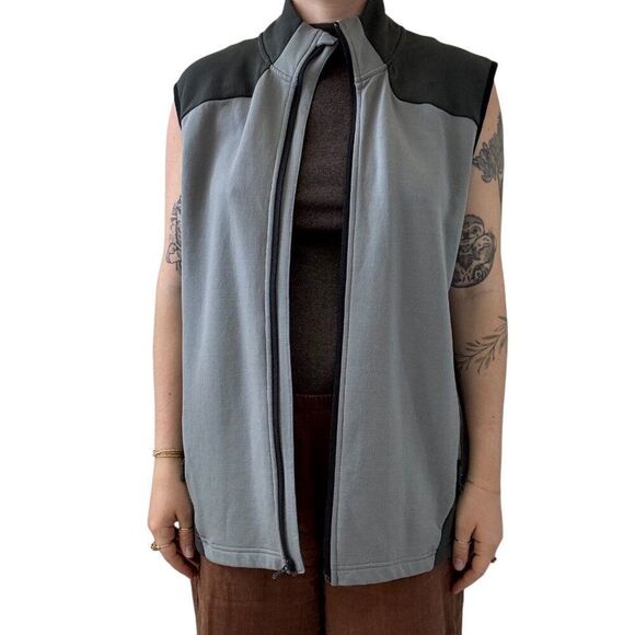 Smartwool Mens Gray Merino Wool Lightweight Windbreaker Hiking Full Zip Vest XL - Picture 4 of 7